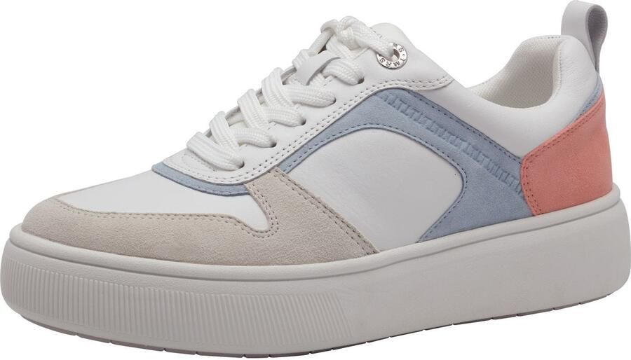 Tamaris Plateausneakers vrijetijdsschoen lage schoen veterschoen met contrastafwerkingen - Foto 3