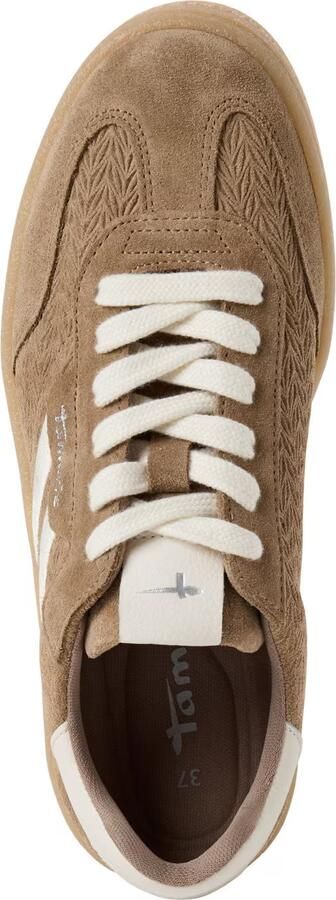 Tamaris Lage sneakers van een mix van runderleer en textiel - Foto 16