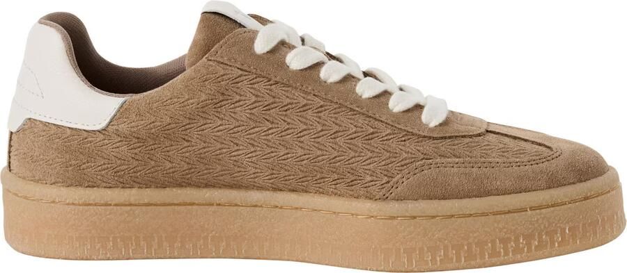 Tamaris Lage sneakers van een mix van runderleer en textiel - Foto 14