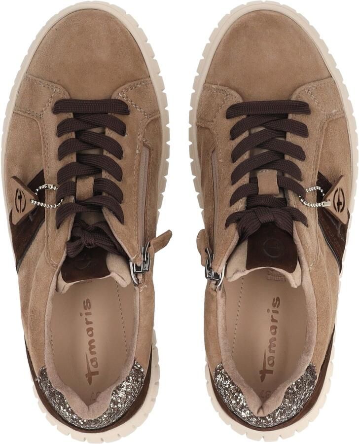 Tamaris Sneakers laag chocoladebruin cappuccino - Foto 4