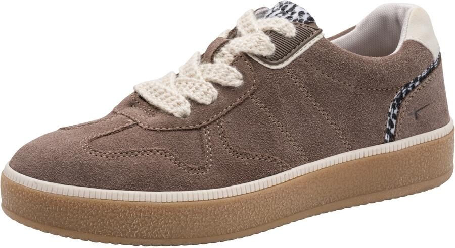 Tamaris Sneakers laag crème donkerbruin lichtgrijs zwart - Foto 7