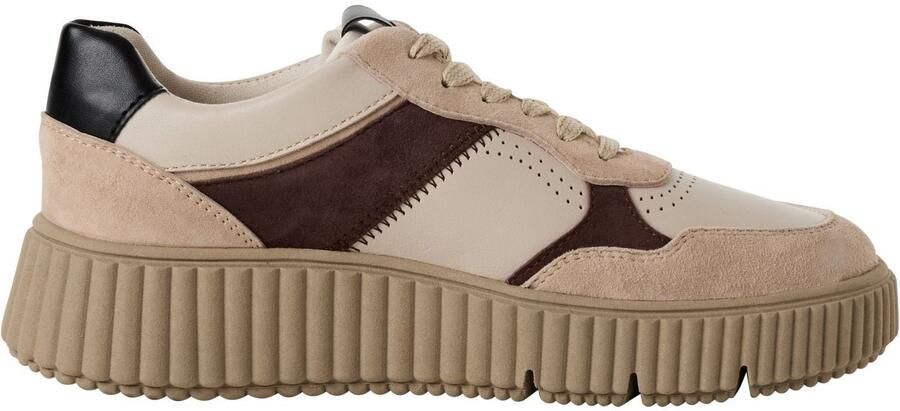 Tamaris Sneakers laag crème lichtbruin donkerrood zwart - Foto 2