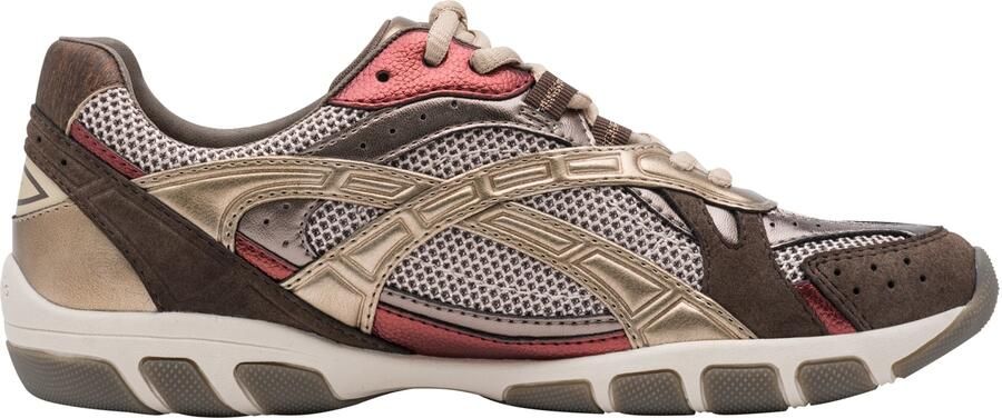 Tamaris Sneakers laag donkerbruin brons goud kersrood