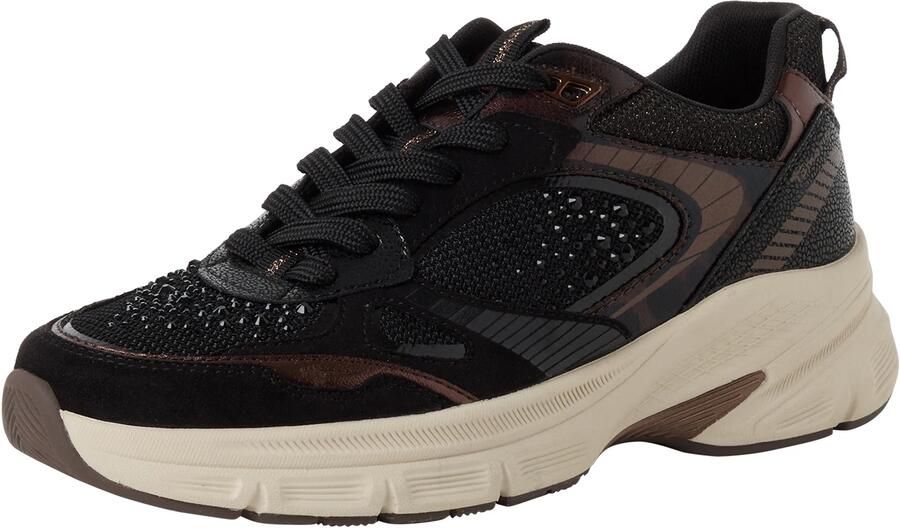 Tamaris Sneakers laag donkerbruin zwart - Foto 8