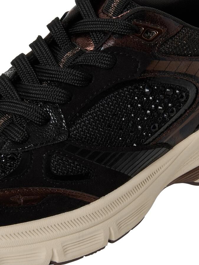 Tamaris Sneakers laag donkerbruin zwart - Foto 7