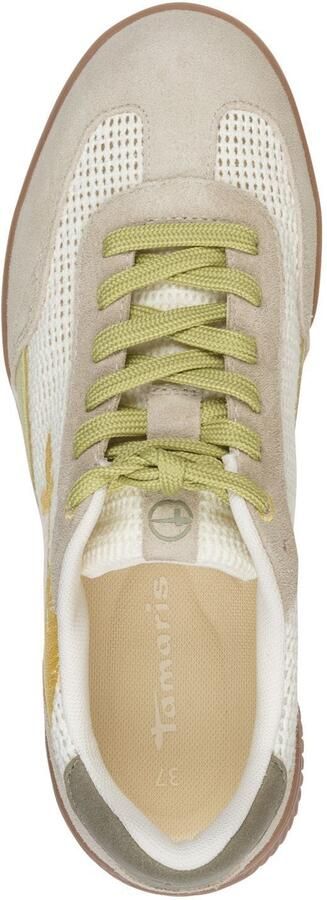 Tamaris Sneakers laag donkergeel taupe greige kiwi - Foto 3