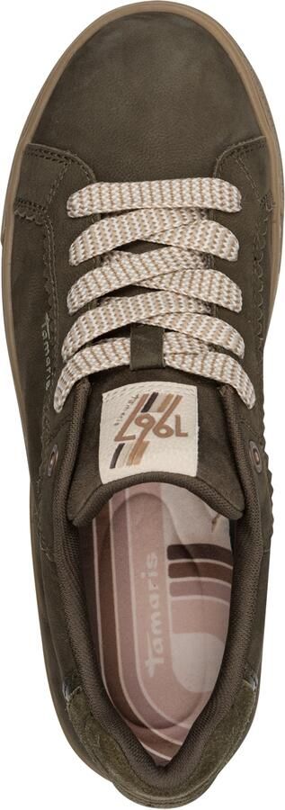 Tamaris dames leren sneaker 1-23730-47-722 dames veterschoen Groen - Foto 3