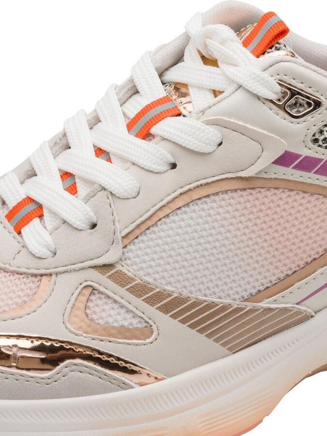 Tamaris Sneakers laag ecru goud donkerlila perzik - Foto 5