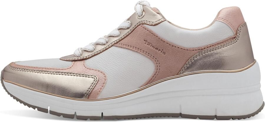 Tamaris Sneakers laag goud poederroze wit - Foto 2