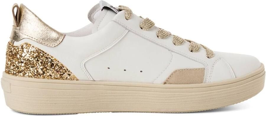 Tamaris Sneakers laag goud wit