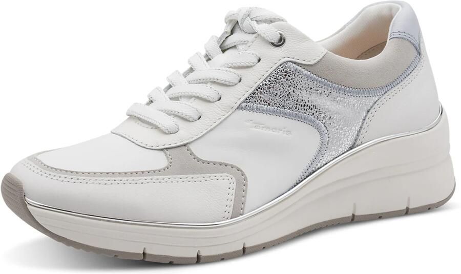 Tamaris Sneakers laag greige zilver wit
