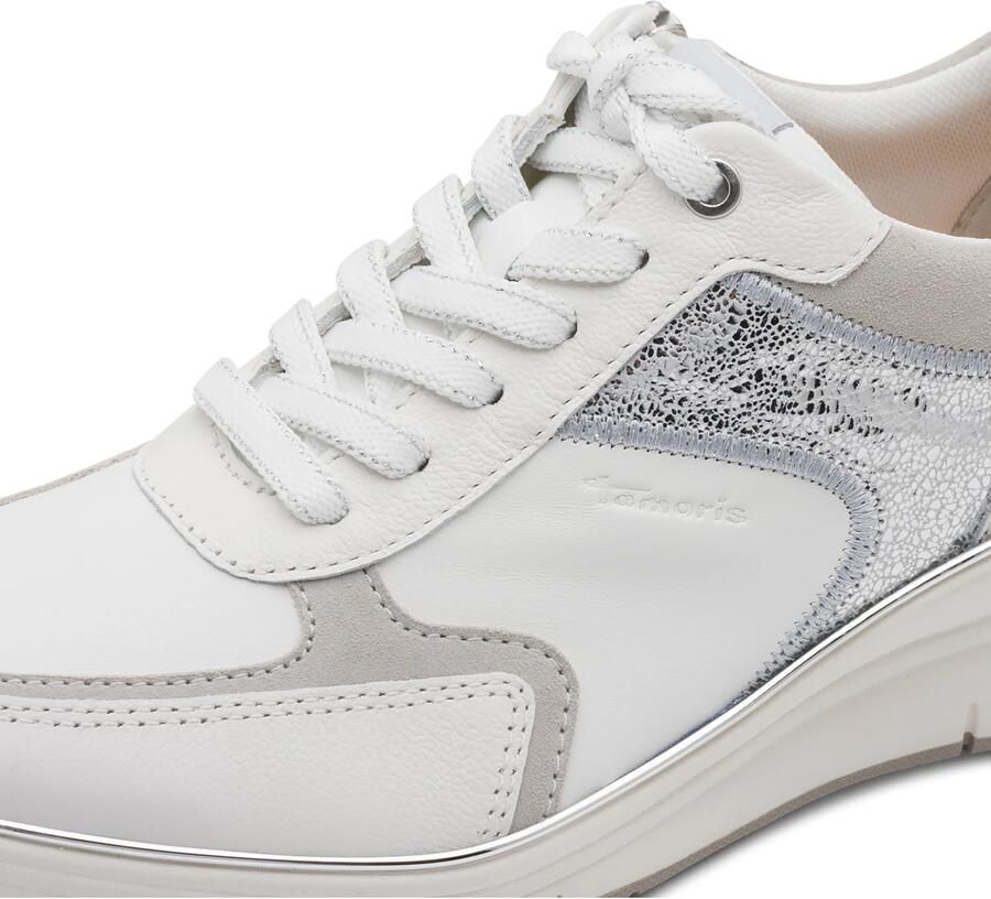 Tamaris Sneakers laag greige zilver wit - Foto 2