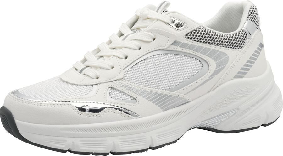 Tamaris Sneakers laag grijs zilver wit - Foto 3