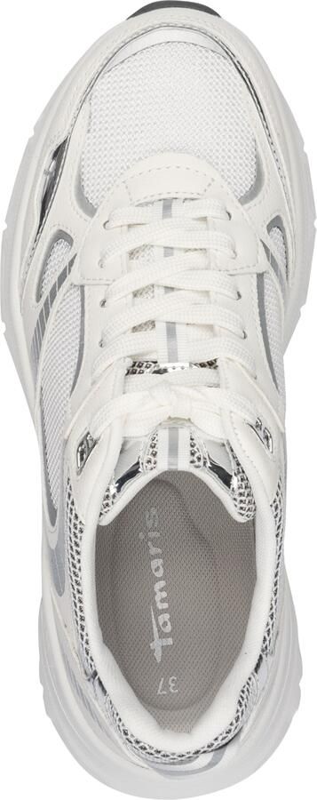 Tamaris Sneakers laag grijs zilver wit - Foto 4