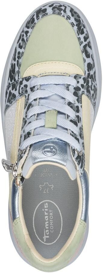 Tamaris Sneakers laag hemelsblauw pasteelgeel pastelgroen natuurwit - Foto 4