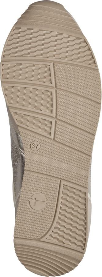 Tamaris Plateausneakers vrijetijdsschoen lage schoen veterschoen met subtiele metallic-details - Foto 6