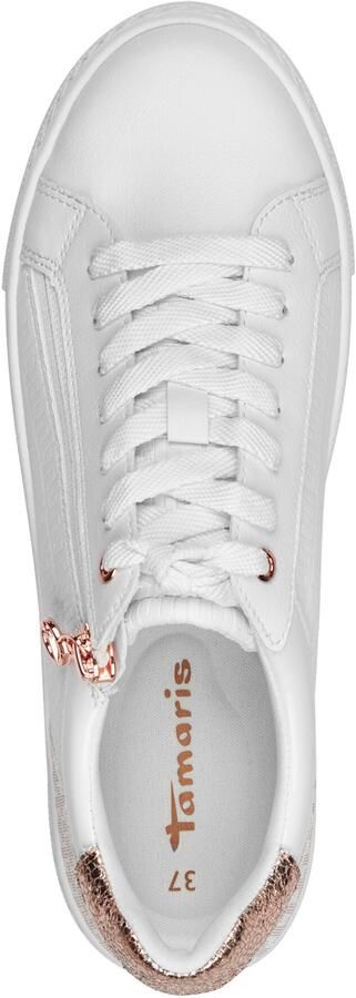 Tamaris Plateausneakers vrijetijdsschoen halfschoen veterschoen met inzetten en glinsterdetails - Foto 12