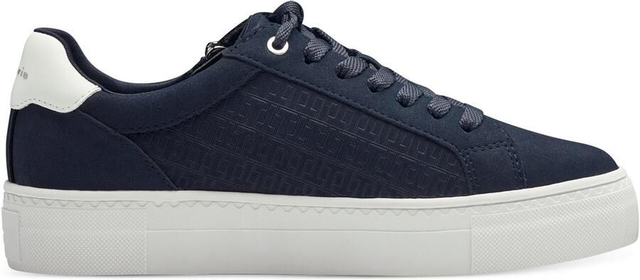 Tamaris Plateausneakers vrijetijdsschoen halfschoen veterschoen met inzetten en glinsterdetails - Foto 4