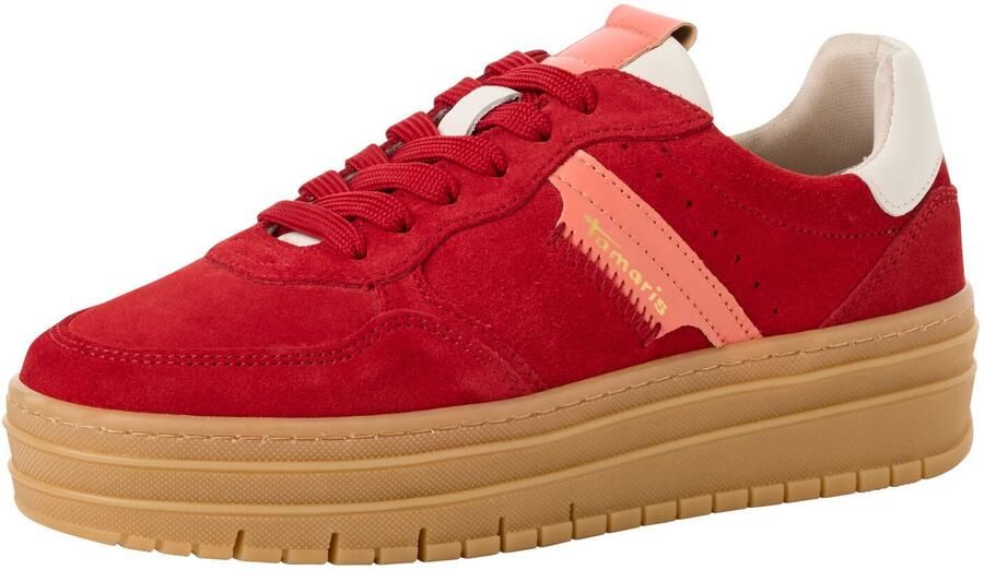 Tamaris lage toptrainers 1-23773-43 590 damesschoenen M2377343 rood - Foto 5