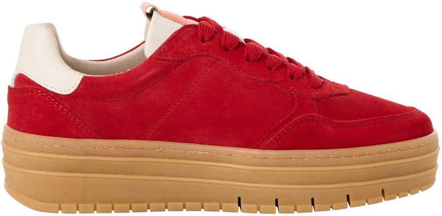 Tamaris lage toptrainers 1-23773-43 590 damesschoenen M2377343 rood