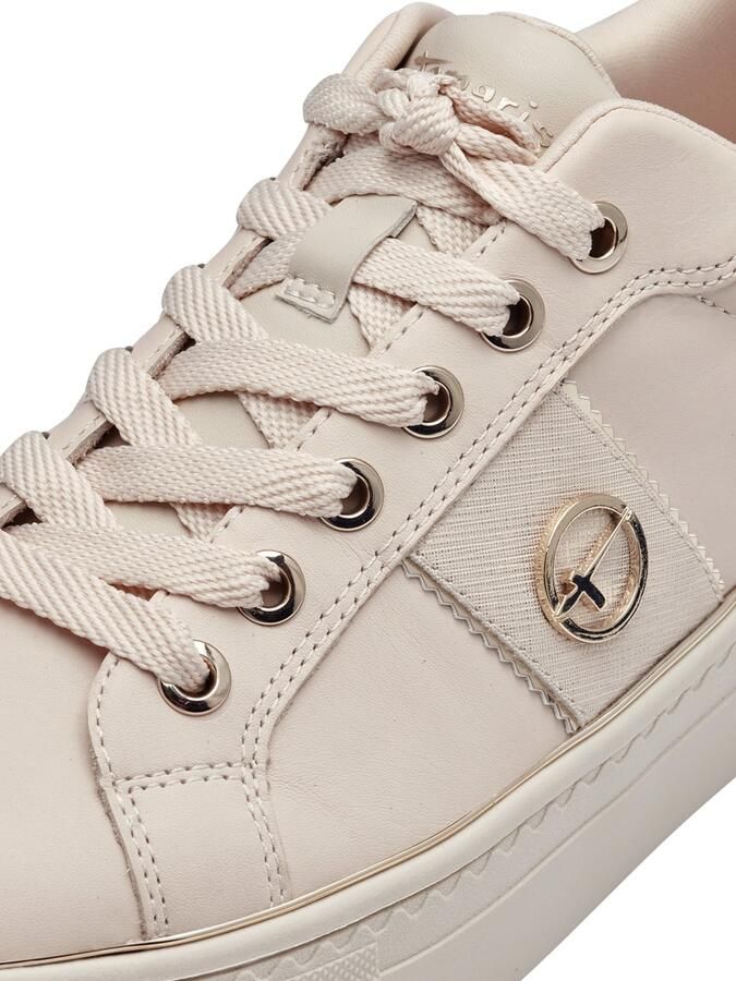 Tamaris Plateausneakers vrijetijdsschoen lage schoen veterschoen met gepolsterde schacht - Foto 4