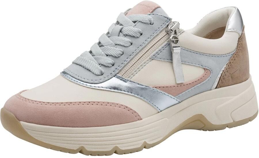 Tamaris Sneakers laag lichtblauw bruin rosa offwhite - Foto 2