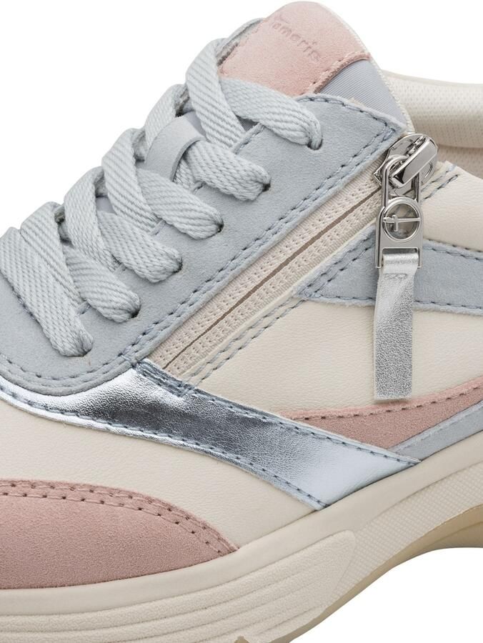 Tamaris Sneakers laag lichtblauw bruin rosa offwhite - Foto 3
