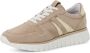 Tamaris Sneakers laag lichtbruin goud wit - Thumbnail 2