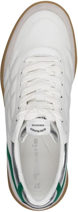 Tamaris Sneakers laag lichtgrijs groen wit - Foto 3