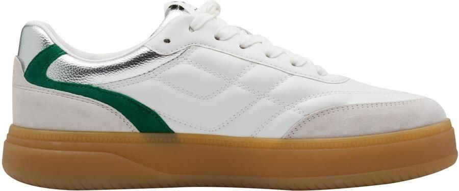 Tamaris Sneakers laag lichtgrijs groen wit