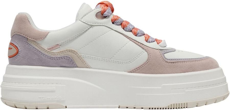Tamaris Plateausneakers vrijetijdsschoen halfschoen veterschoen met gepolsterde schacht
