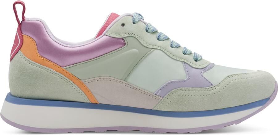 Tamaris Sneakers laag mintgroen lavendel oranje eosine - Foto 9