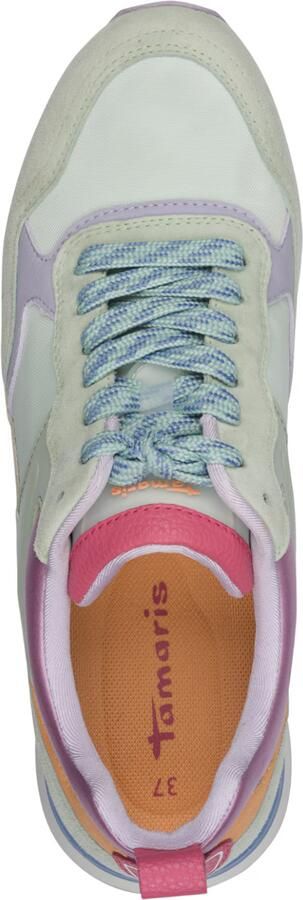 Tamaris Sneakers laag mintgroen lavendel oranje eosine - Foto 12