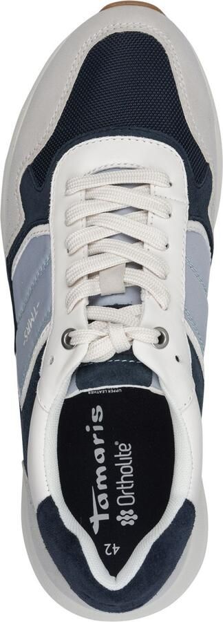 Tamaris Sneakers laag navy duifblauw grijs wit - Foto 4