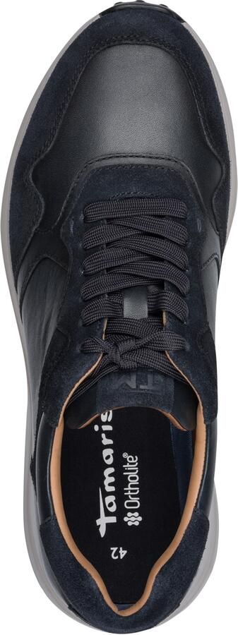 Tamaris Men Tamaris herensneaker 1-13623-46-805 Veterschoen Leren schoenen Blauw - Foto 4
