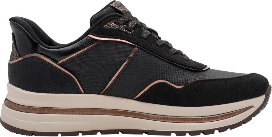 Tamaris Sneakers laag rose-goud zwart