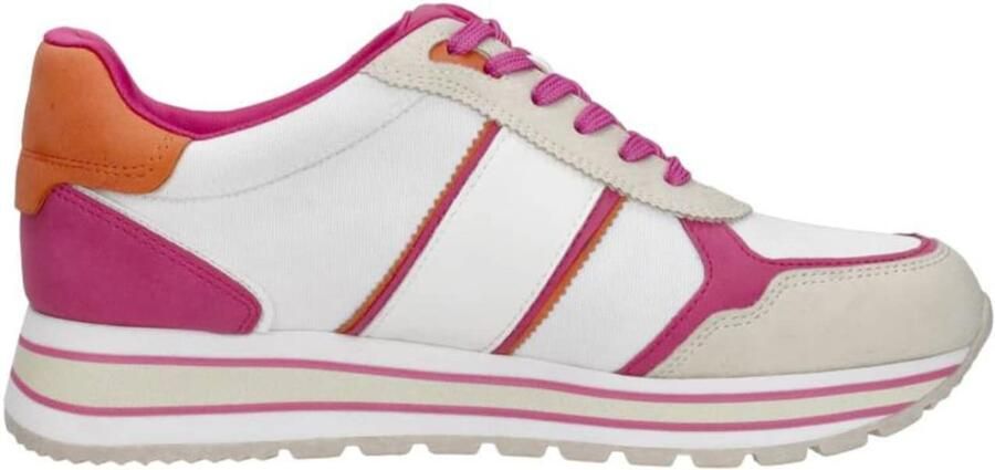 Tamaris Plateausneakers plateau vrijetijdsschoen halfschoen veterschoen in materiaalmix