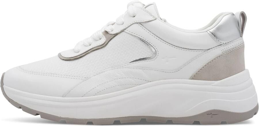 Tamaris Sneakers laag taupe zilver wit - Foto 3
