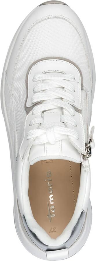 Tamaris Sneakers laag taupe zilver wit - Foto 6