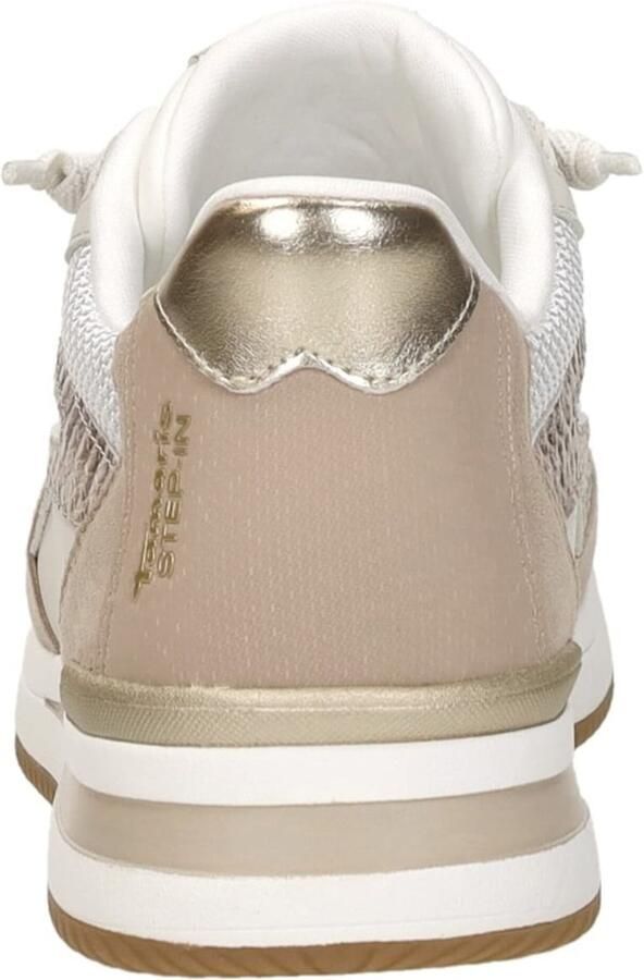 Tamaris Sneakers laag donkerbeige beige gemêleerd brons wit - Foto 9