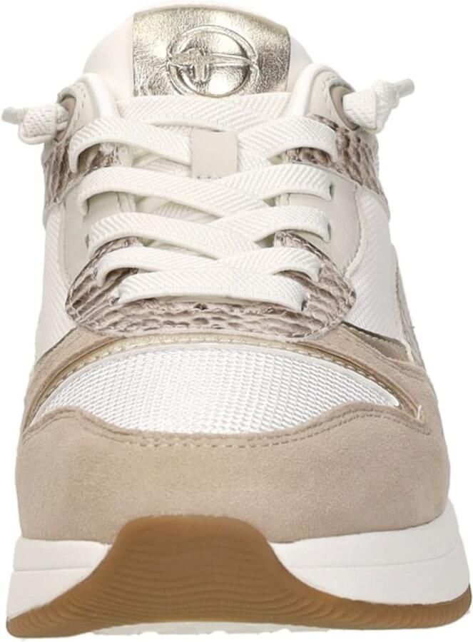 Tamaris Sneakers laag donkerbeige beige gemêleerd brons wit - Foto 7
