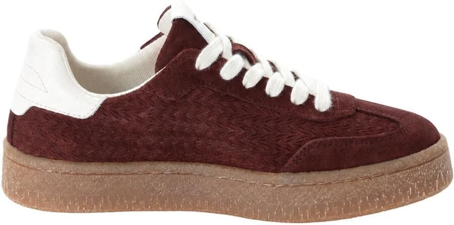 Tamaris Sneakers laag wijnrood wit