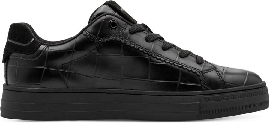 Tamaris dames leren sneaker 1-23730-47-028 dames veterschoen Black Croco - Foto 2