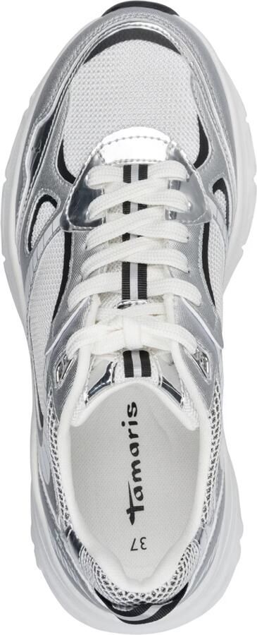 Tamaris dames sneaker 1-23759-45-941 damesschoenen laag model zilver - Foto 4