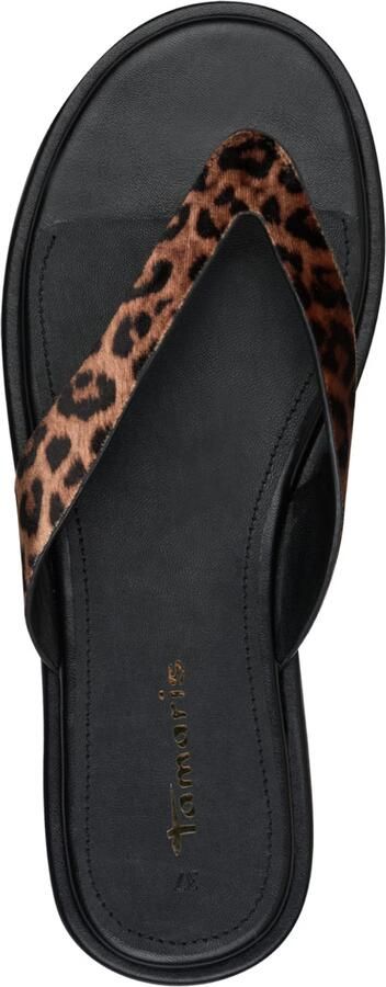 Tamaris Teenslipper bruin brokaat zwart - Foto 3