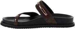 Tamaris leren slippers voor dames 1-27415-46-304 Damesschoenen Voetbed Bruin