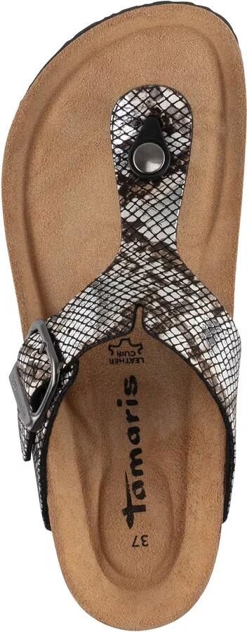 Tamaris dames string muiltjes 1-27522-42-081 schoenen M2752242 Black Snake - Foto 5