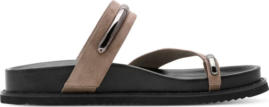 Tamaris leren slippers voor dames 1-27415-46-341 Damesschoenen Voetbed Beige - Foto 8