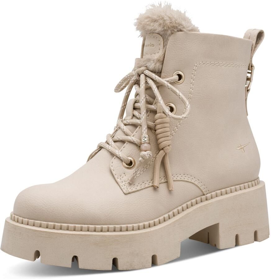 Tamaris dames enkellaarsjes 1-26226-47-400 warm gevoerd beige