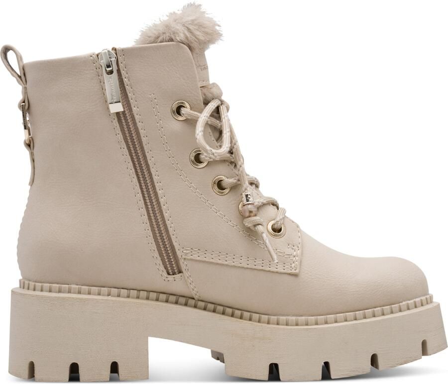 Tamaris dames enkellaarsjes 1-26226-47-400 warm gevoerd beige